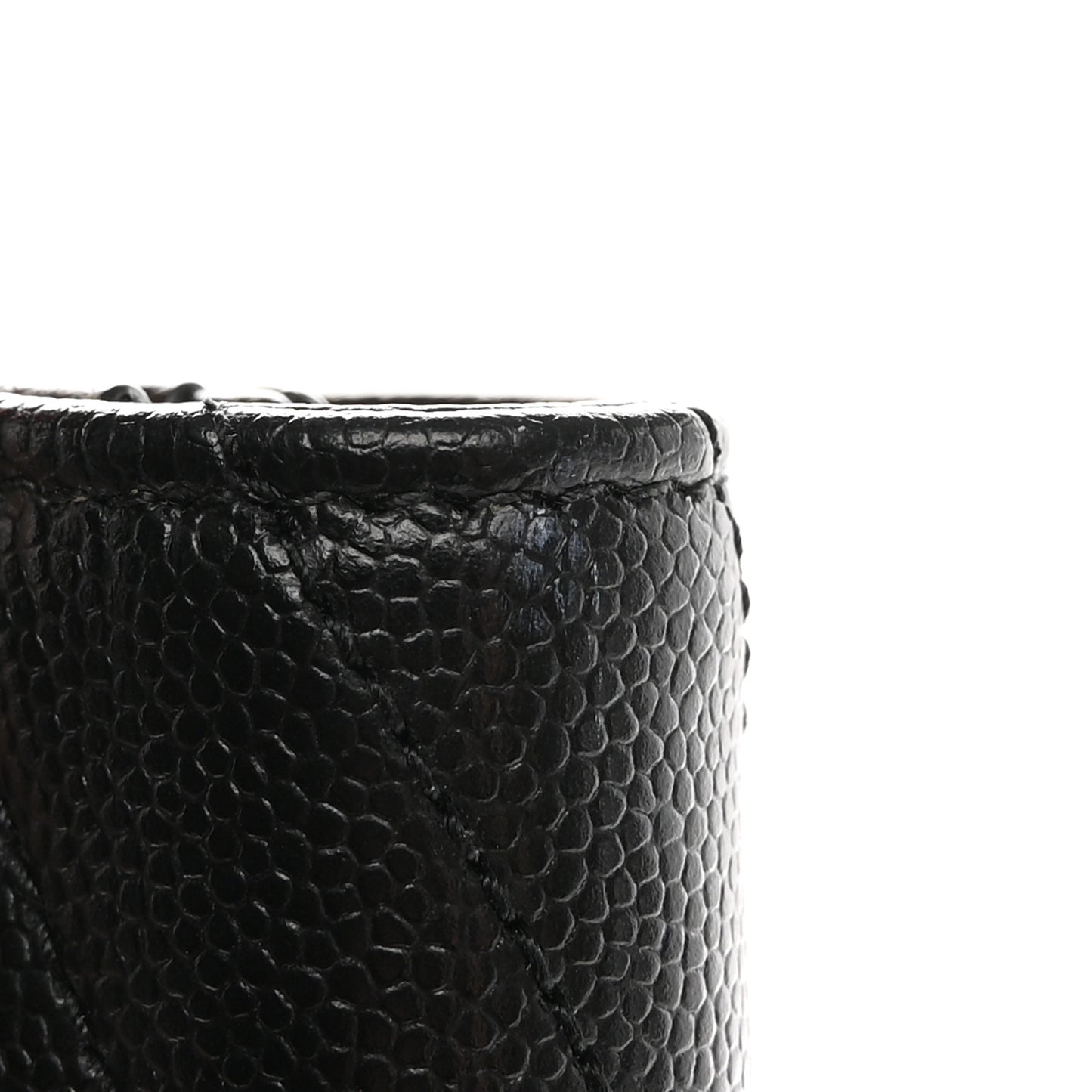 Grain De Poudre Matelasse Chevron Monogram Envelope Clutch Black