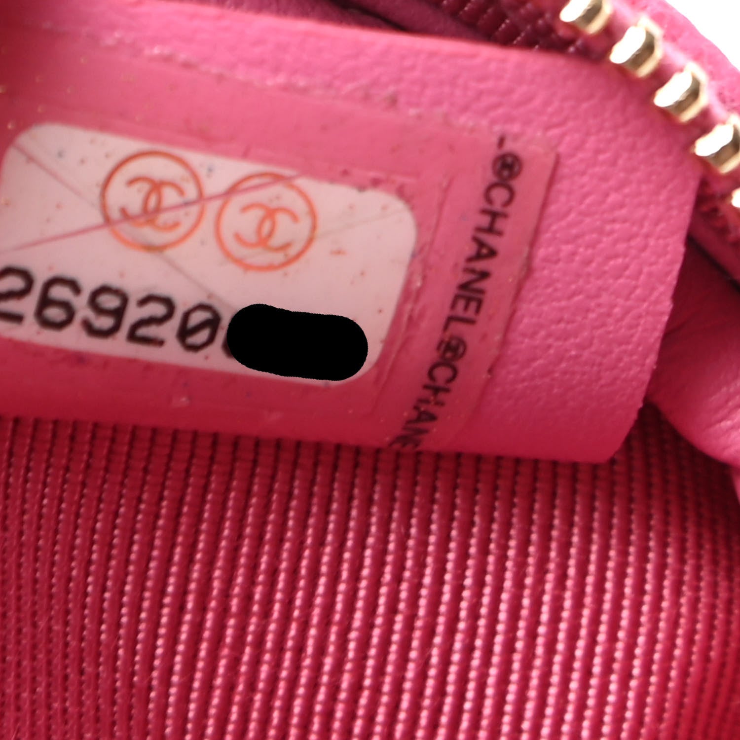 Chanel Caviar Quilted Zip Around Classic Coin Purse Pink 7 of 8