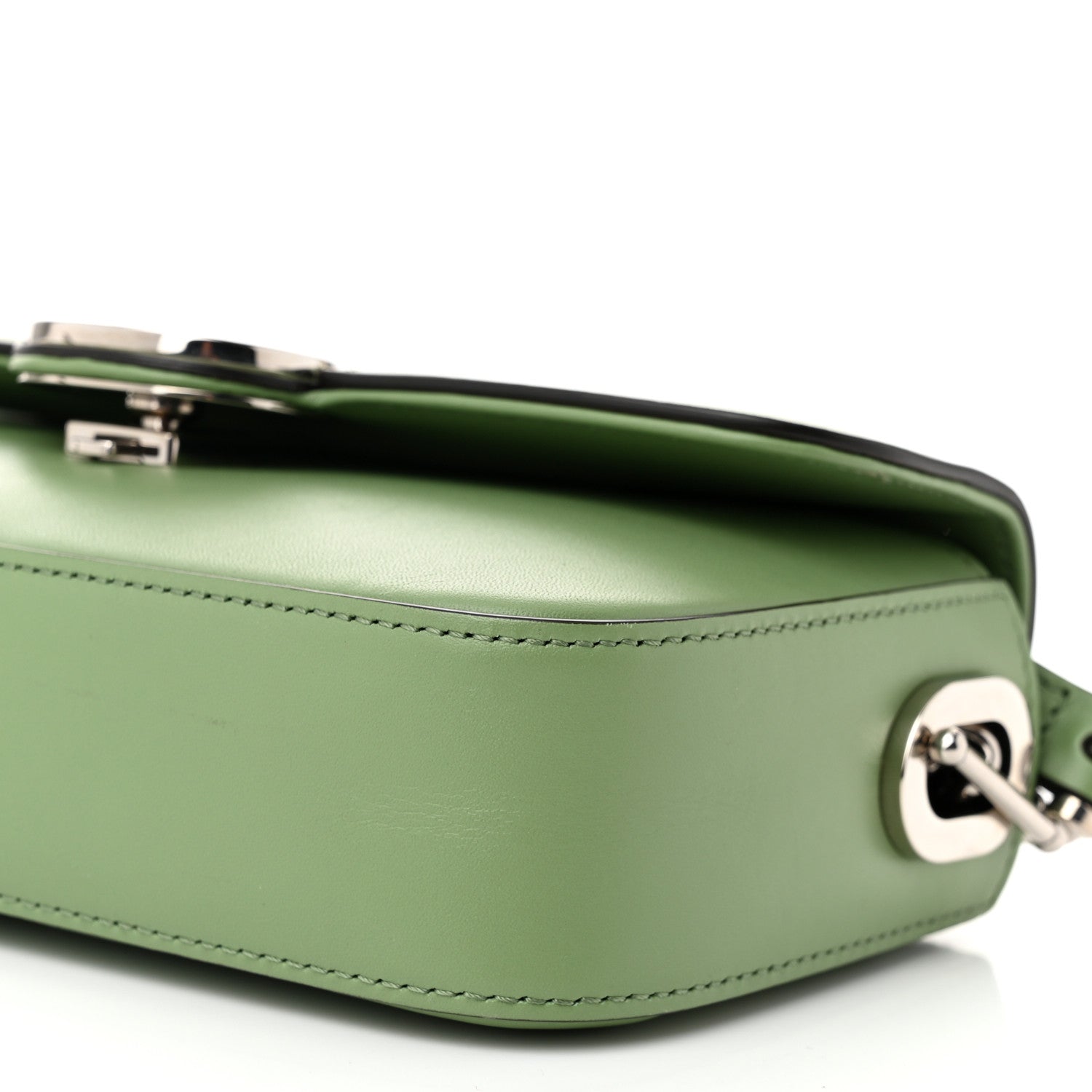 Gucci Senna Calfskin Petite GG Top Handle Shoulder Bag Green Soil Grass 10 of 11