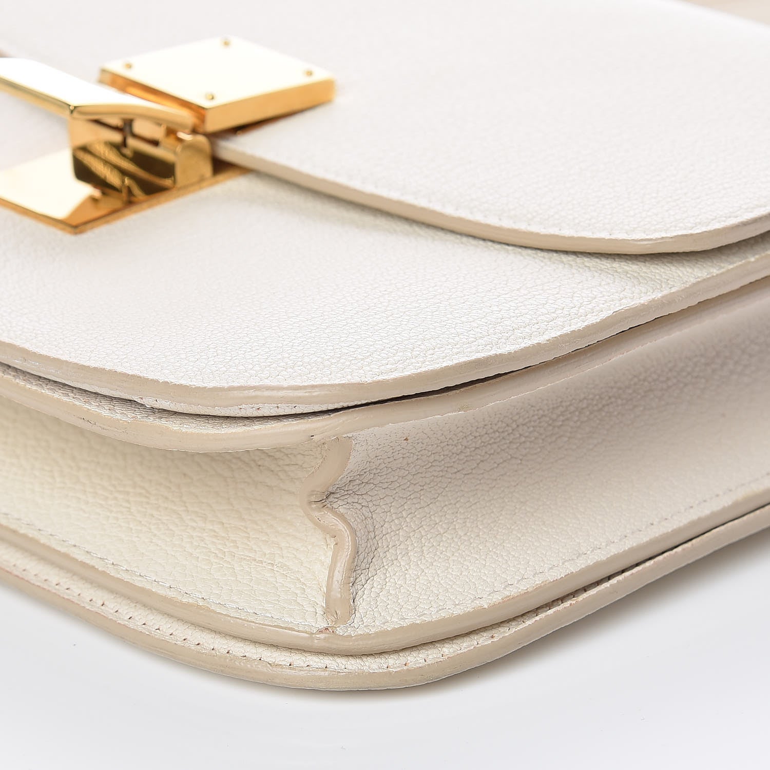 Celine Goatskin Medium Classic Box Flap Bag White 9 of 9