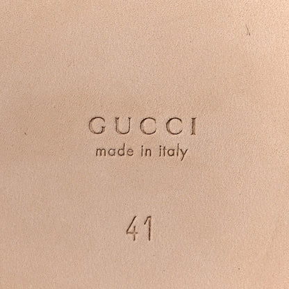 Gucci Canvas GG Monogram Horsebit Flat Slide Sandals 41 Rosso Ancora 7 of 10