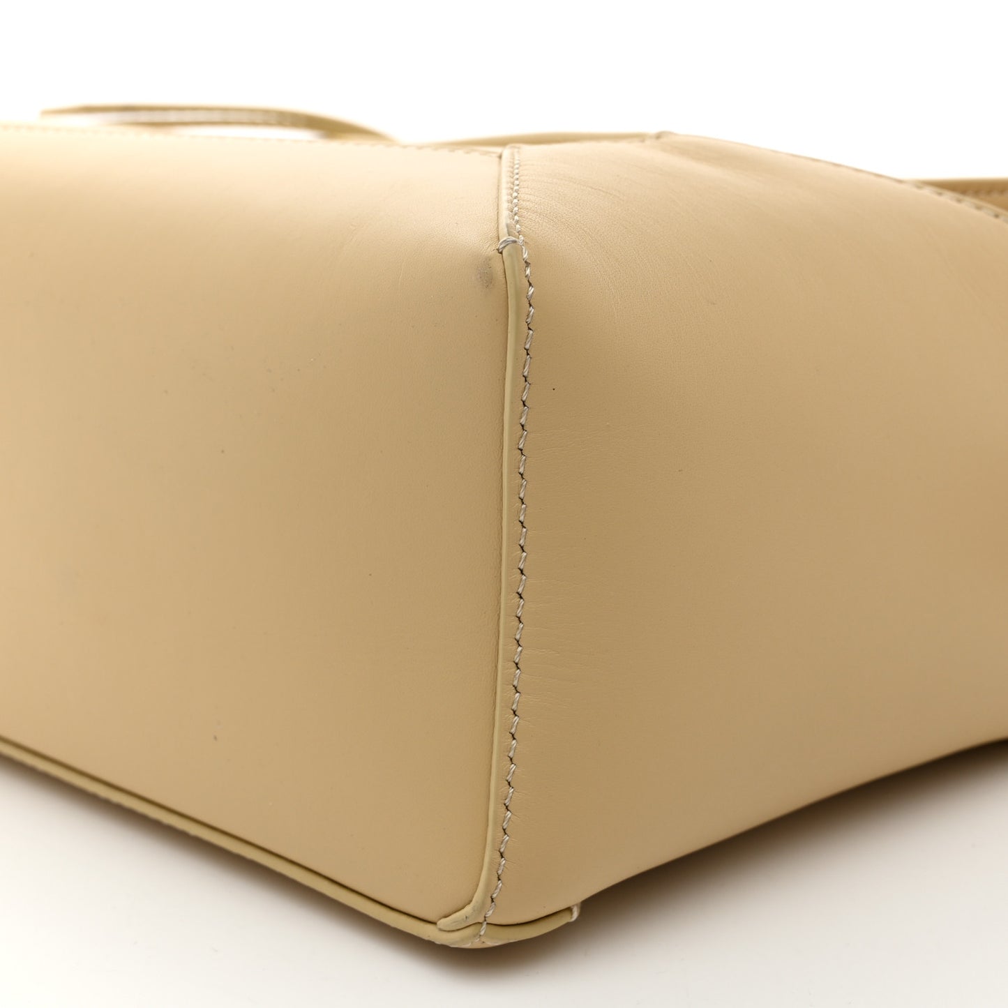 Calfskin Small Puzzle Edge Bag Dark Butter