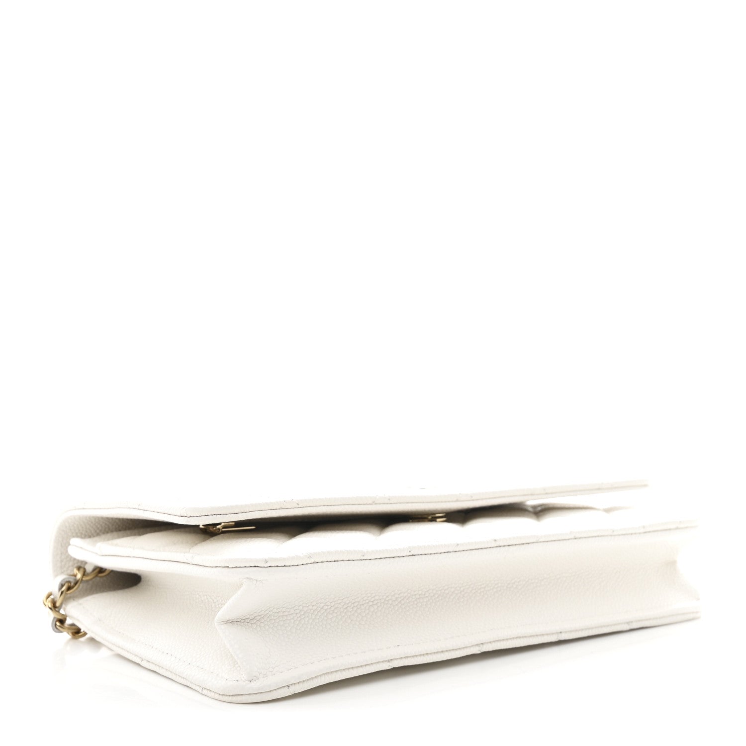 Chanel Caviar Quilted Wallet On Chain WOC White 4 of 12