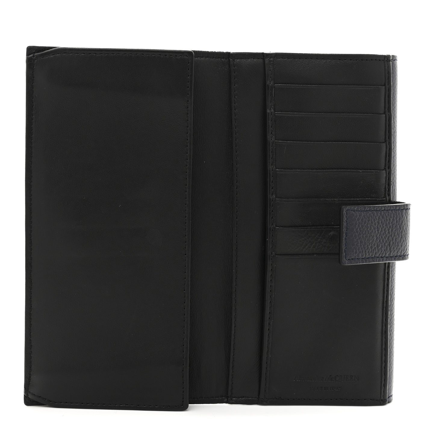 Calfskin Skull Continental Wallet Navy