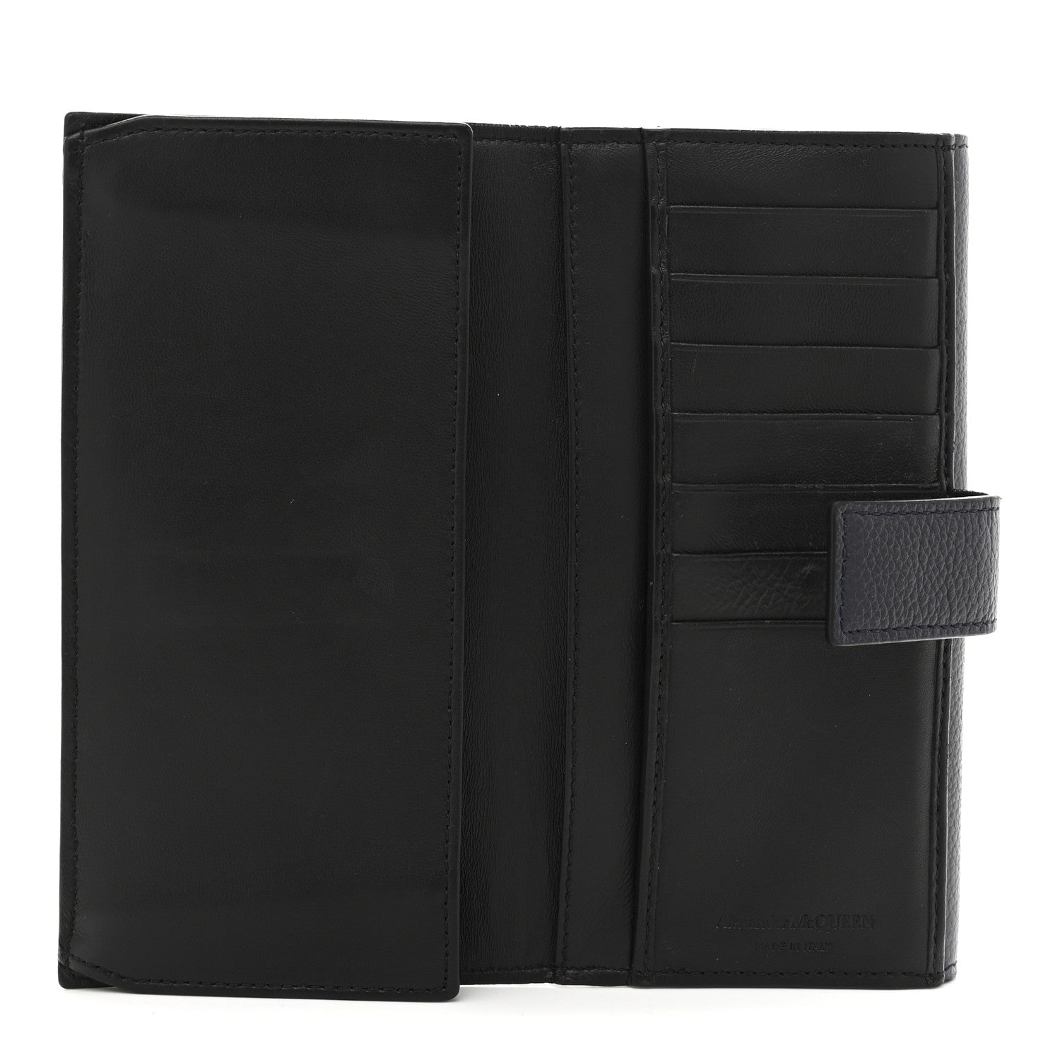 Alexander McQueen Calfskin Skull Continental Wallet Navy 5 of 8