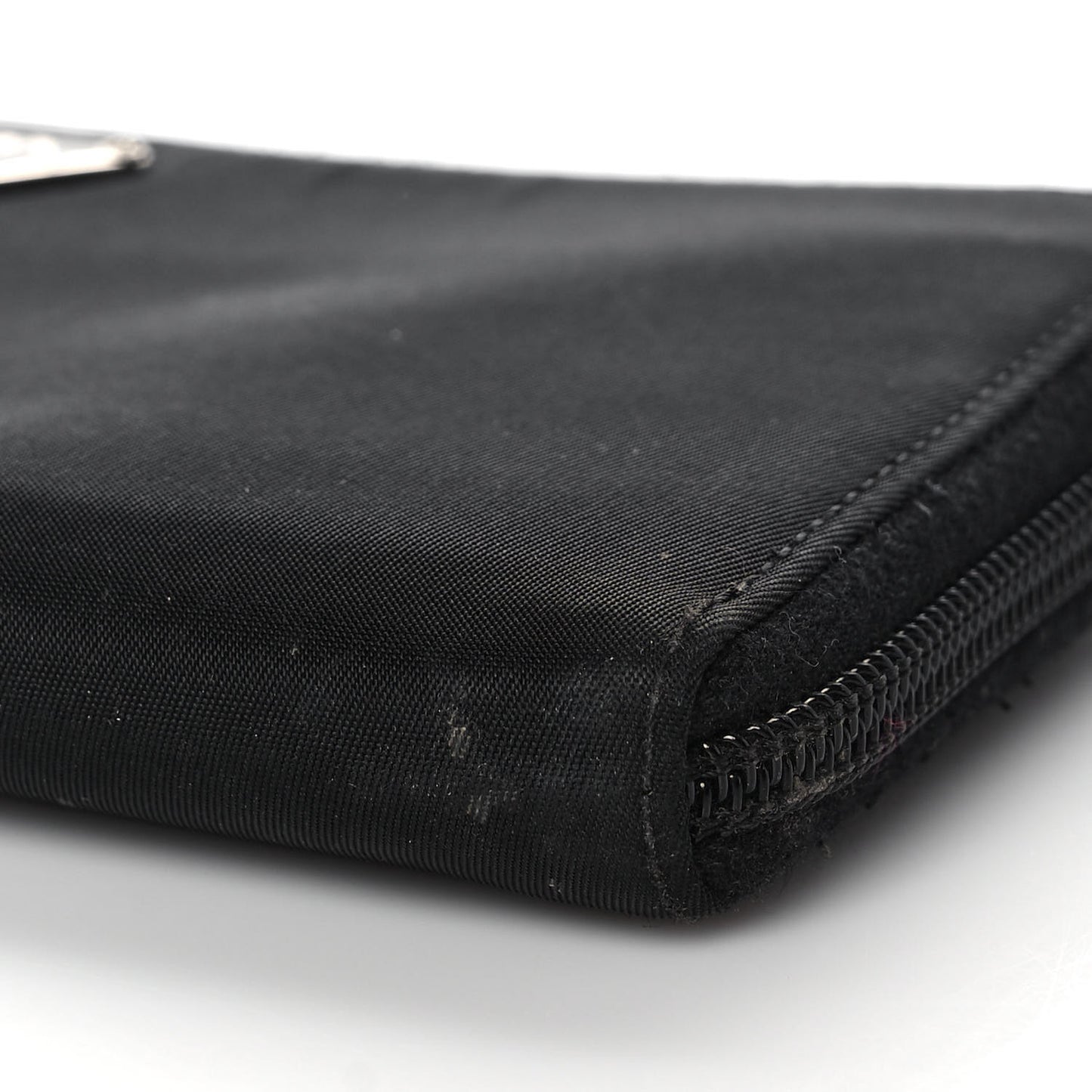 Tessuto Nylon Zip Around Wallet Black