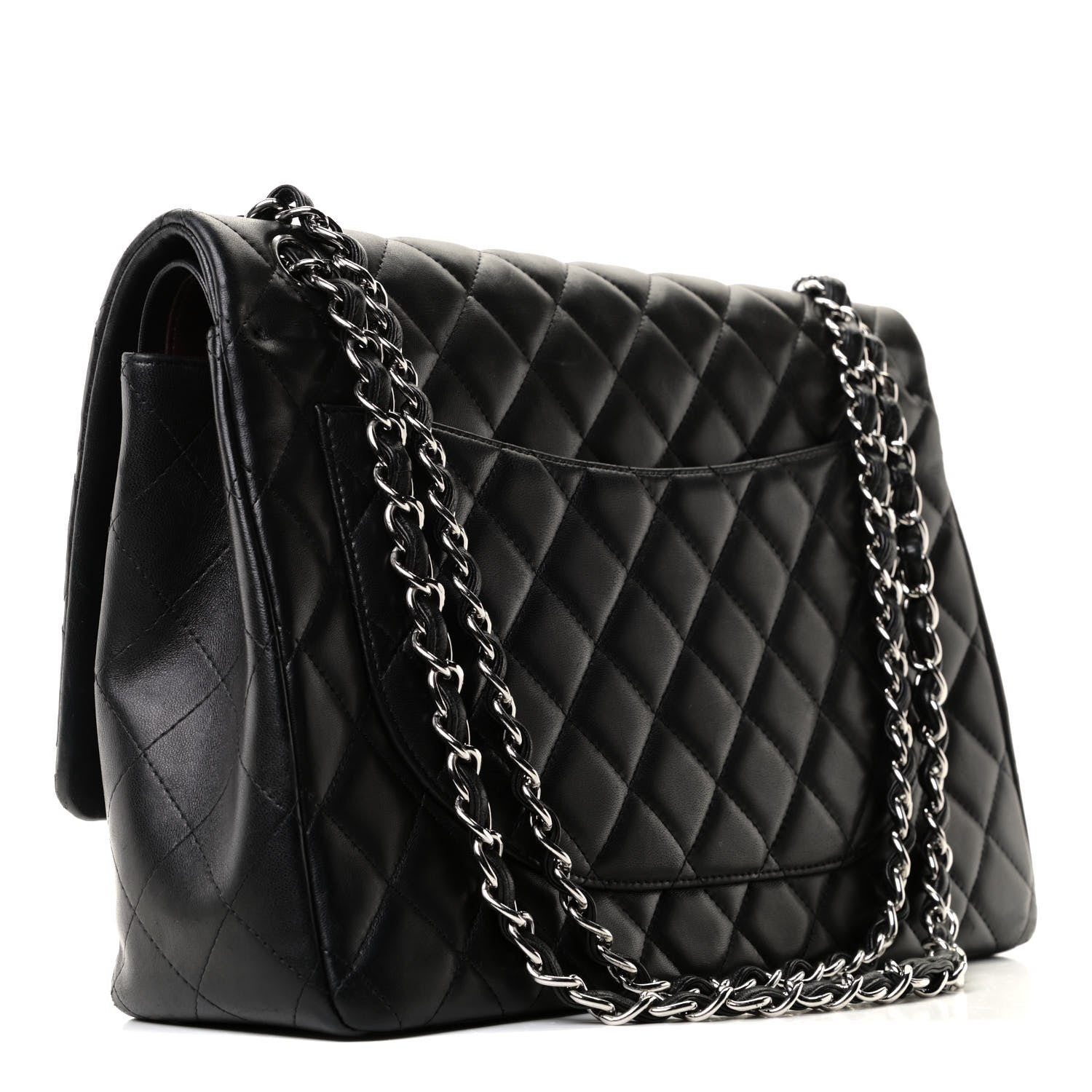 Chanel Lambskin Quilted Maxi Single Flap Black 2 of 11
