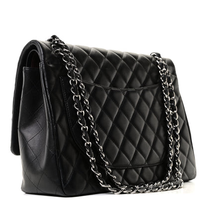 Chanel Lambskin Quilted Maxi Single Flap Black 2 of 11