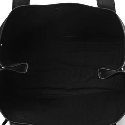 Balenciaga Cotton Canvas Calfskin M Navy Cabas Black White 4 of 10