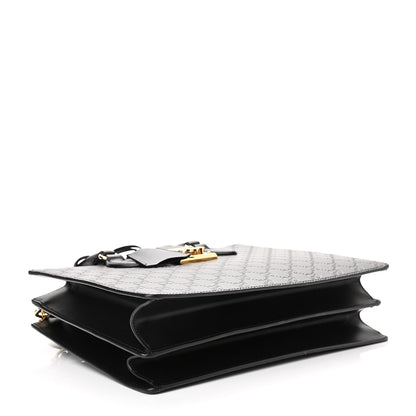 Gucci Guccissima Signature Padlock Double Handle Bag Black 3 of 10