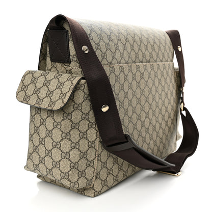 Gucci GG Plus Monogram Messenger Diaper Bag Dark Brown 4 of 11