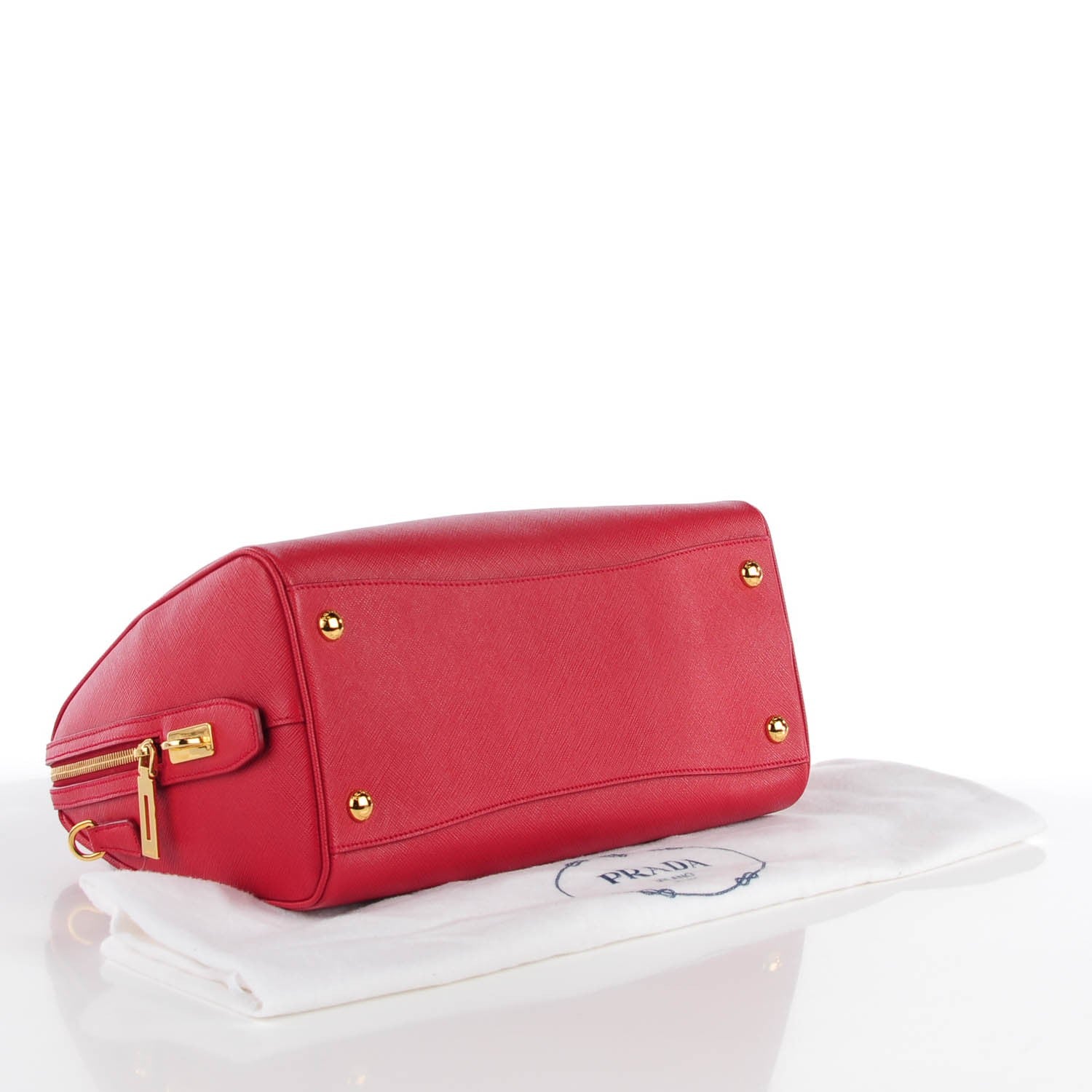 Prada Saffiano Lux Bowler Fuoco 4 of 10