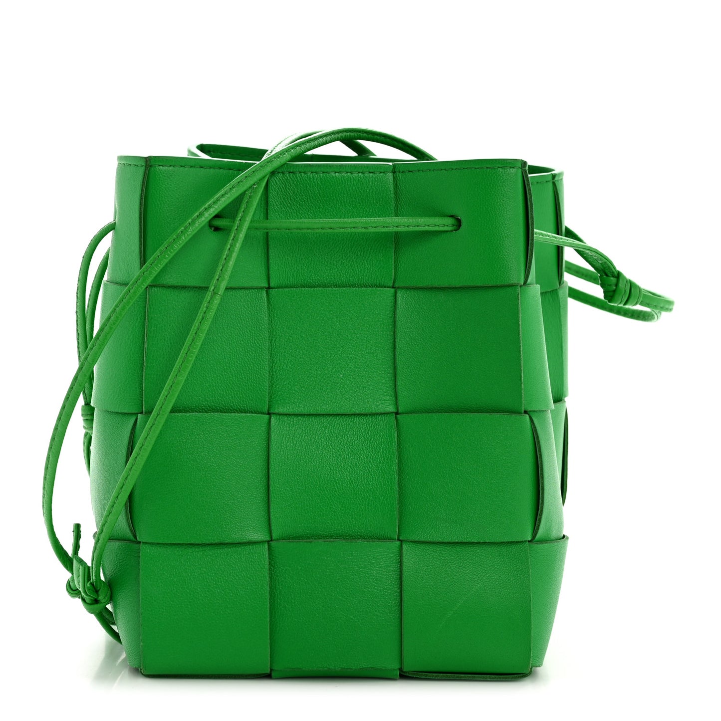 Nappa Maxi Intrecciato Small Cassette Bucket Bag Parakeet Parakeet