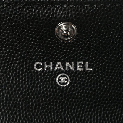Chanel Caviar Quilted Boy Flap Card Holder Black 6 of 8