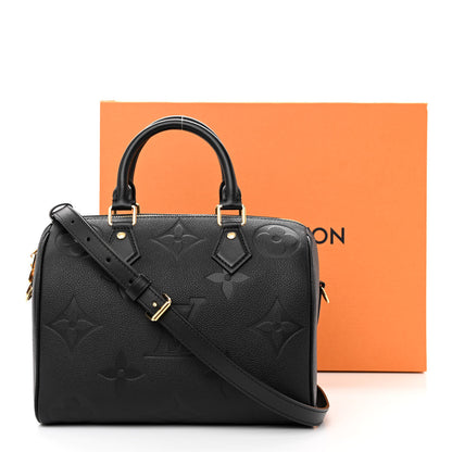 Louis Vuitton Empreinte Monogram Giant Speedy Bandouliere 25 Black 10 of 10