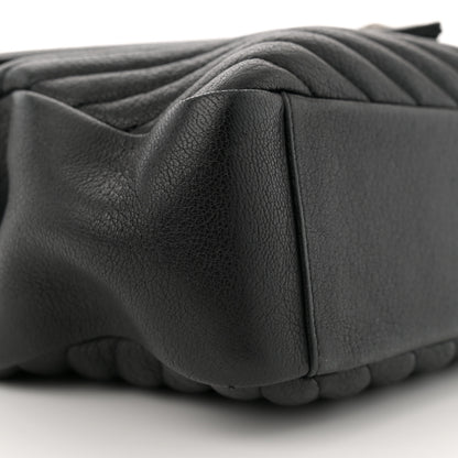 Saint Laurent Sheepskin Matelasse Chevron Monogram Large College Satchel Black 9 of 13