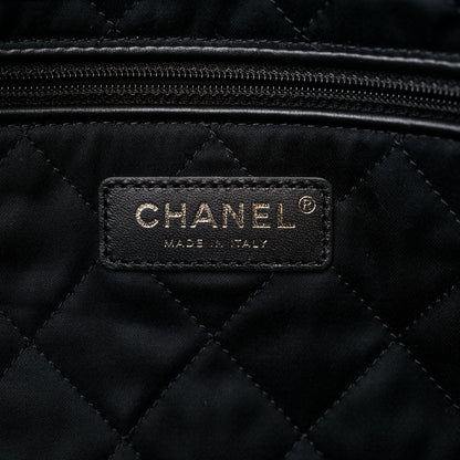 Chanel Shiny Calfskin Stitched Chanel 22 Black White 6 of 9