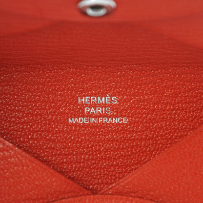 Hermes Chevre Mysore Calvi Card Case Capucine 6 of 8