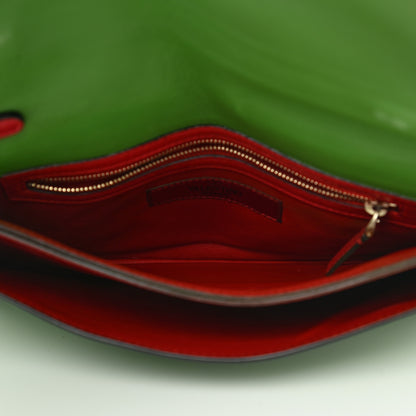 Valentino Garavani Nappa Rockstud Wristlet Clutch Deep Rose Green Grey Scarlet 5 of 13