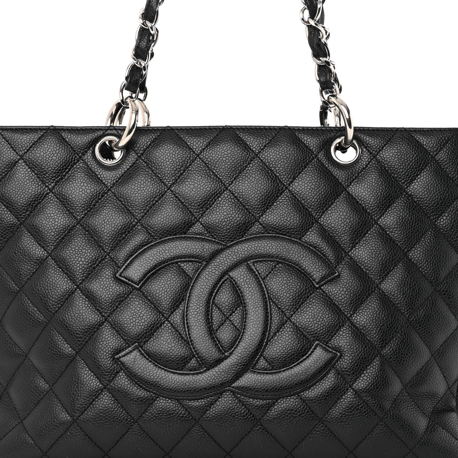 Chanel Caviar Quilted Grand Shopping Tote GST Black 9 of 15