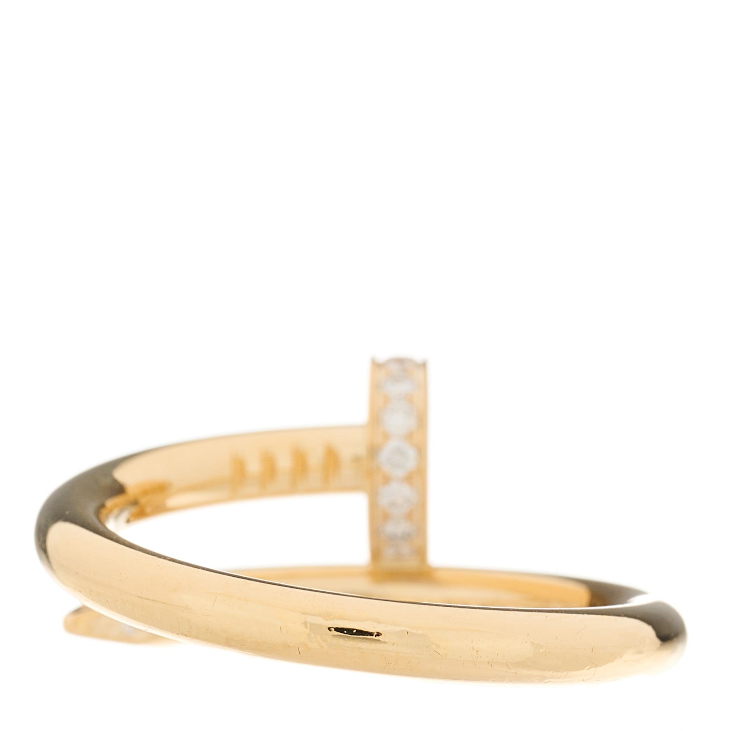 Cartier 18K Yellow Gold Diamond Juste Un Clou Ring 54 6.75 3 of 4