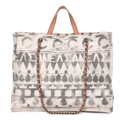 Chanel Canvas Large Iliad Shopping Tote Beige 1 of 9