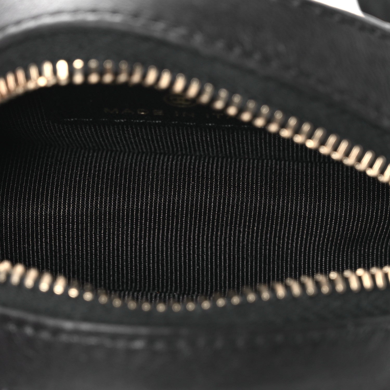 Chanel Lambskin Quilted Chain Round Mini Clutch Black 6 of 12