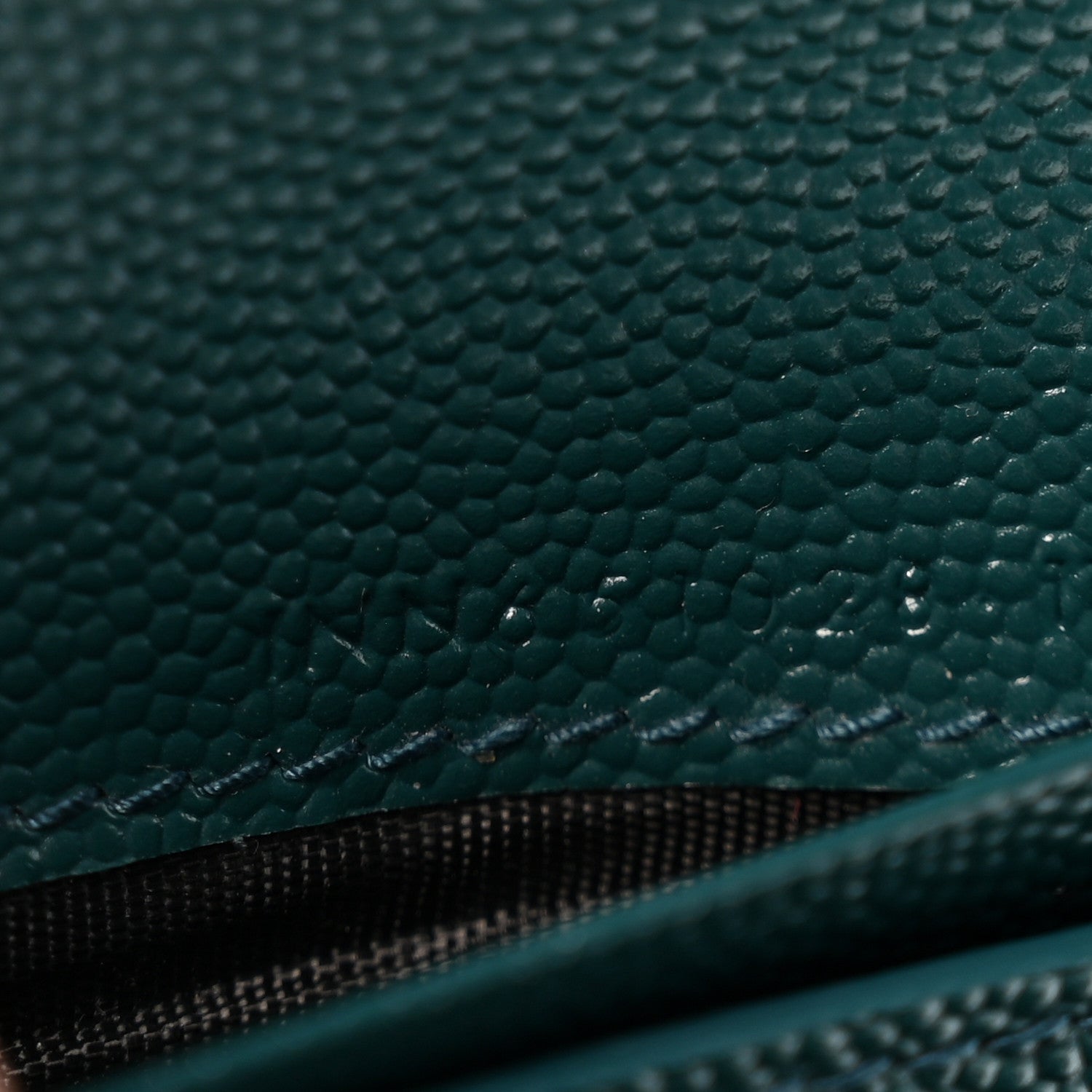 Saint Laurent Grain De Poudre Mixed Matelasse Triquilt Monogram Compact Tri Fold Wallet Sea Turquois 7 of 11