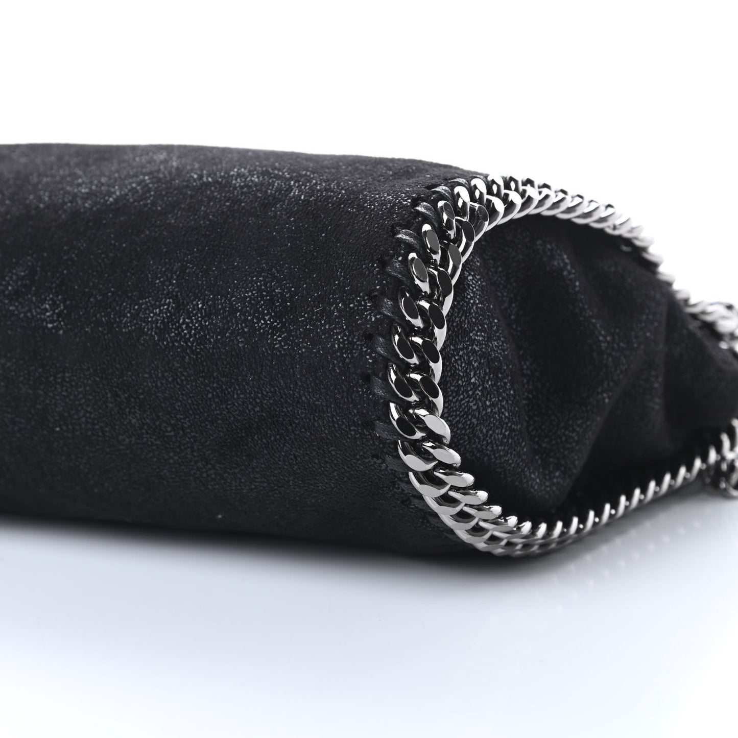 Shaggy Deer Mini Falabella Fold Over Tote Black