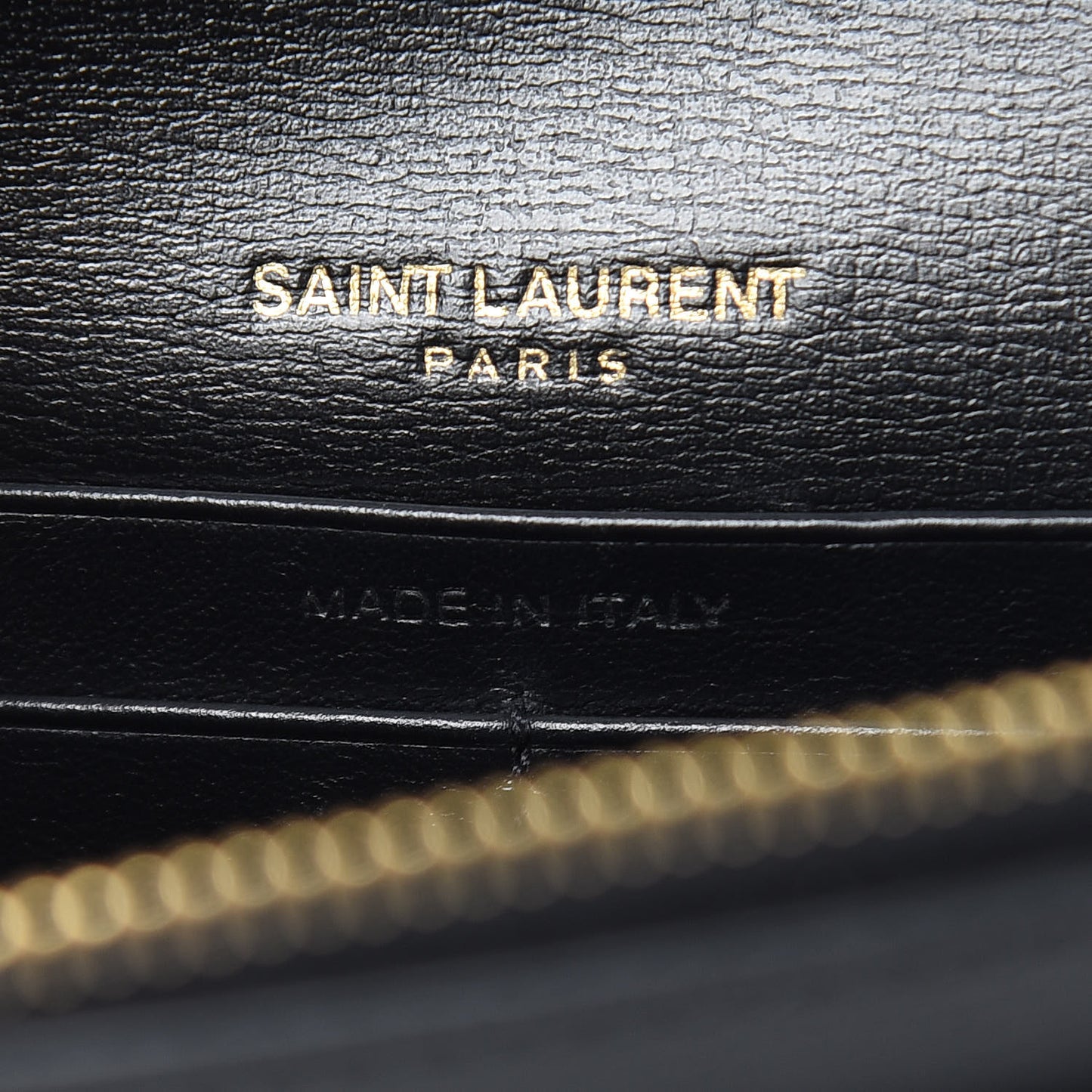 Calfskin Monogram Sunset Chain Wallet Black