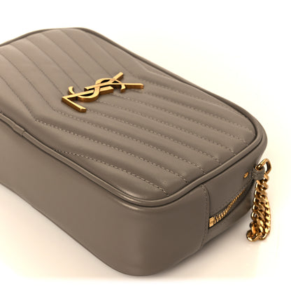 Saint Laurent Calfskin Matelasse Monogram Mini Lou Camera Bag Greyish Brown 9 of 9