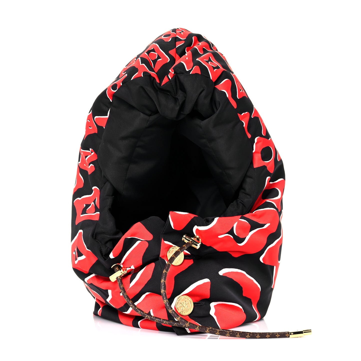 X UF Monogram Dreamy Cap Hoodie Black Red