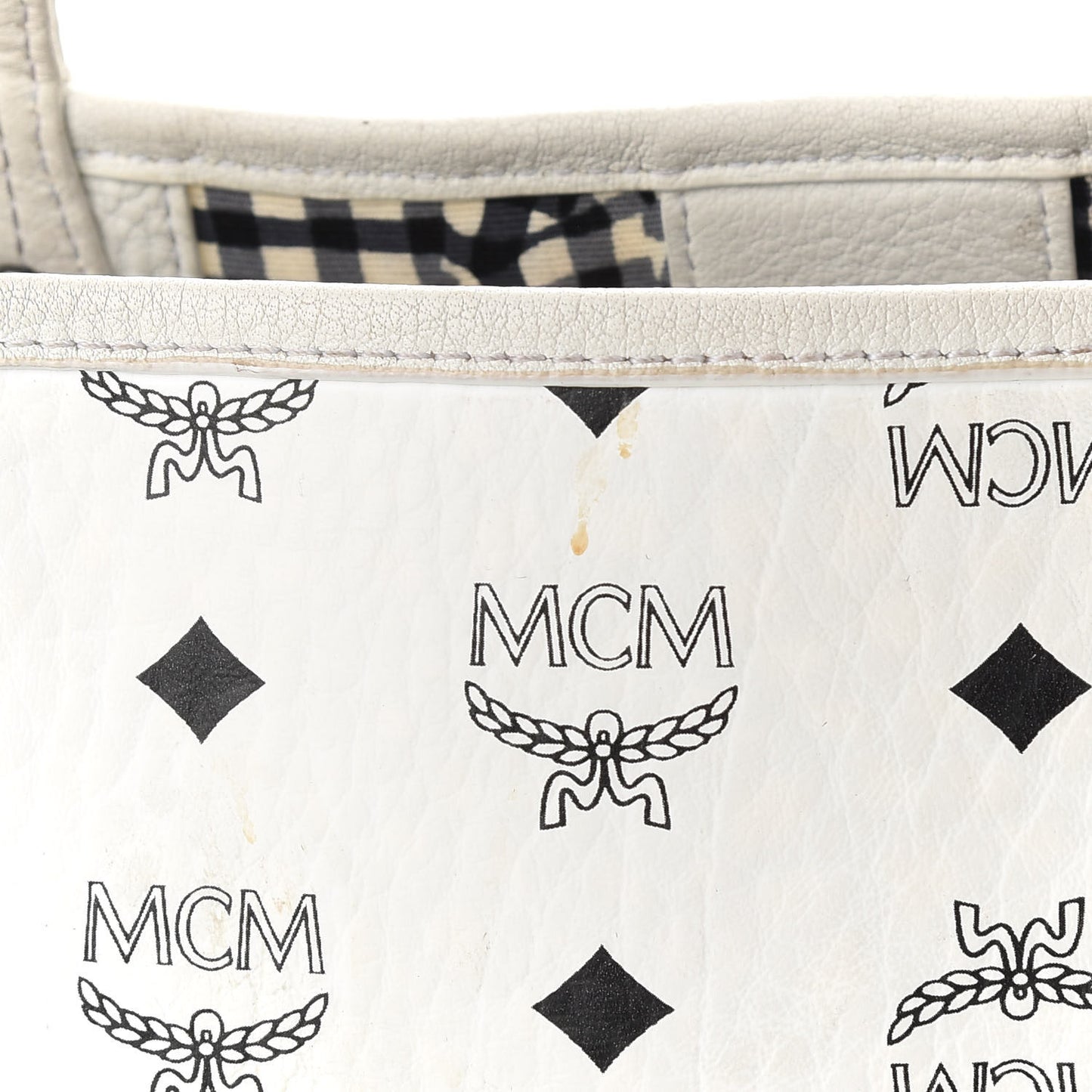 Visetos Medium Liz Reversible Shopper Tote White