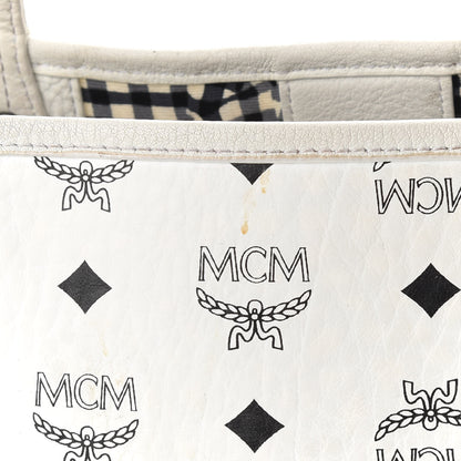 MCM Visetos Medium Liz Reversible Shopper Tote White 8 of 17