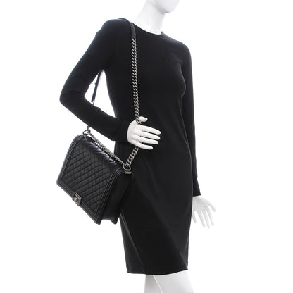 Chanel Lambskin Quilted Large Boy Flap Black 2 of 11