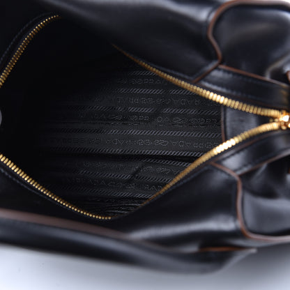 Prada City Calf Ribbon Bowling Bag Black 5 of 10