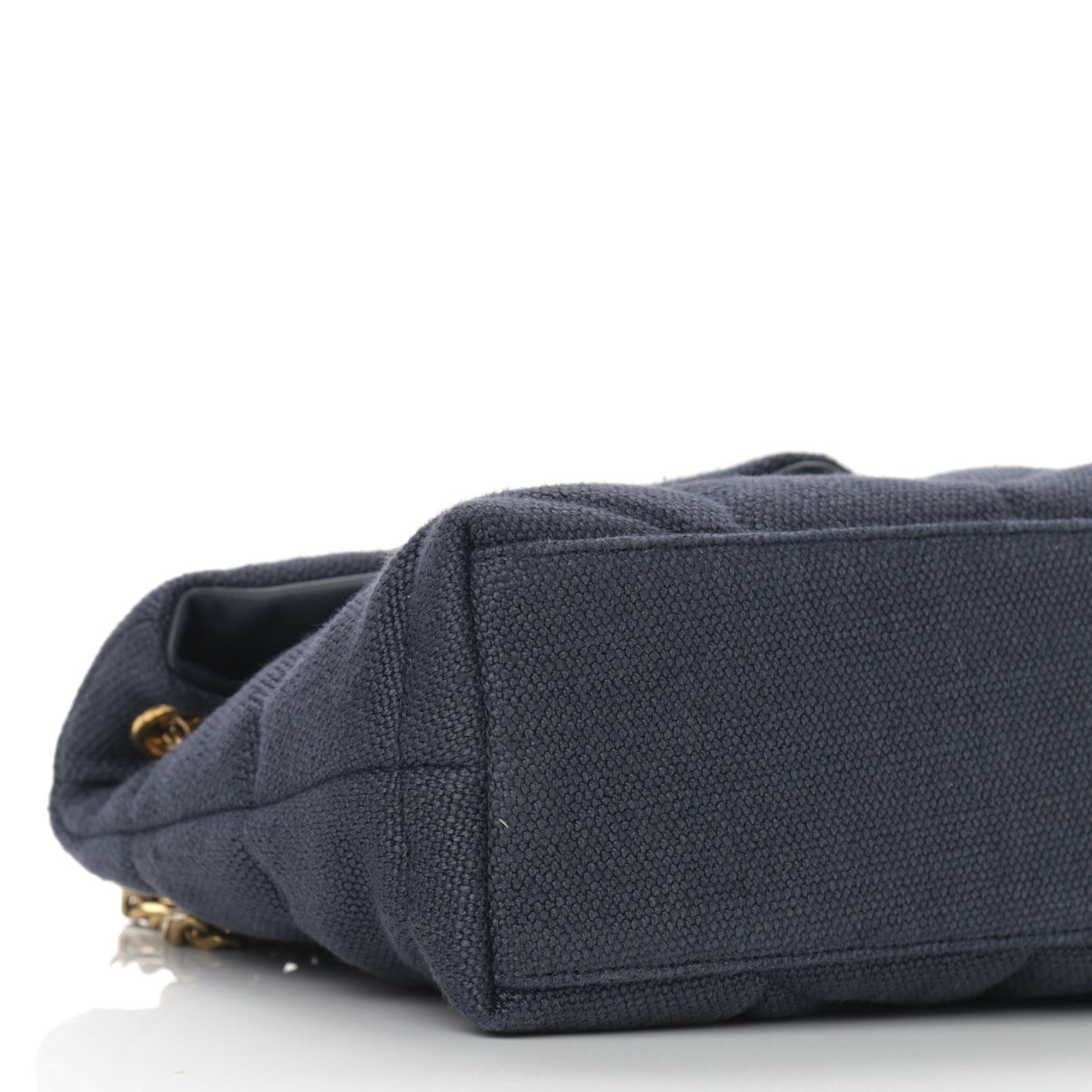 Canvas Quilted Small Loulou Puffer Monogram Chain Satchel Marine