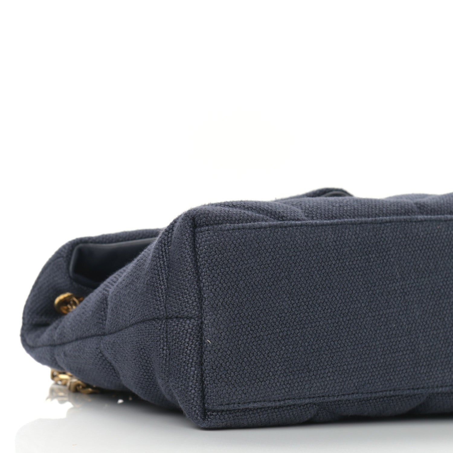 Saint Laurent Canvas Quilted Small Loulou Puffer Monogram Chain Satchel Marine 5 of 9
