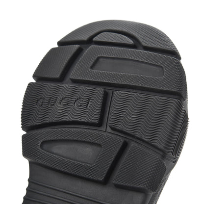 Gucci Nappa Mesh Crystal Embellished Studded Womens Aguru Sandals 37 Pink Black 13 of 15