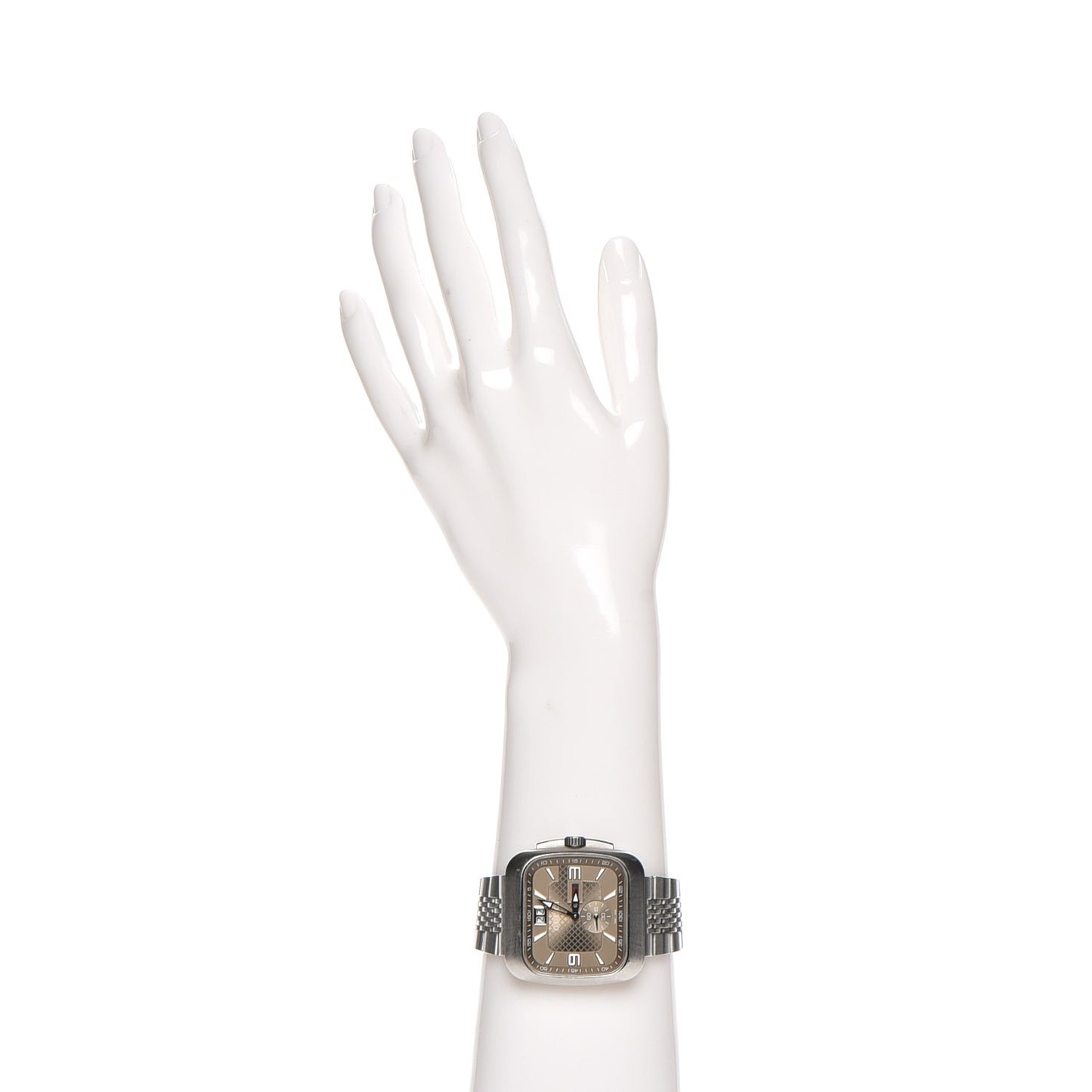 Stainless Steel 40mm G Coupe Square Quartz Watch Brown