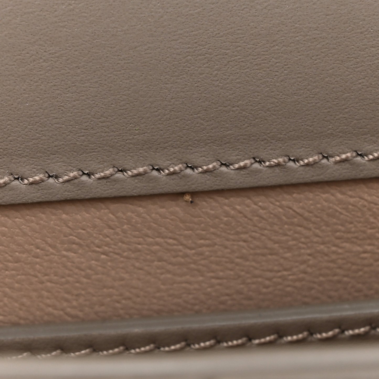 Shiny Goatskin Calfskin Mini Aby Chain Shoulder Bag Motty Grey