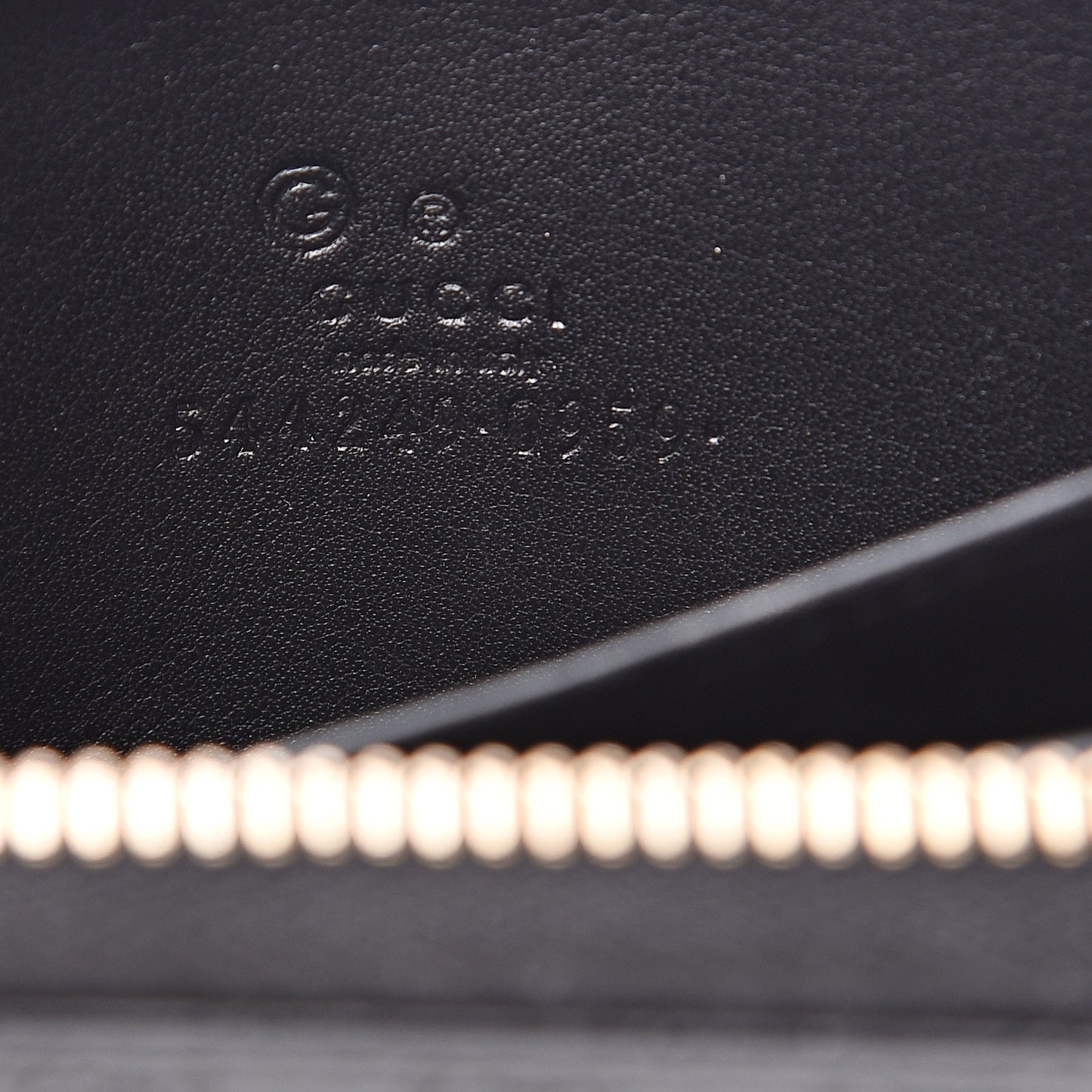 Microguccissima Zip Around Card Case Black