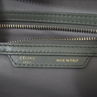 Celine Leather Suede Mini Luggage Green 7 of 8