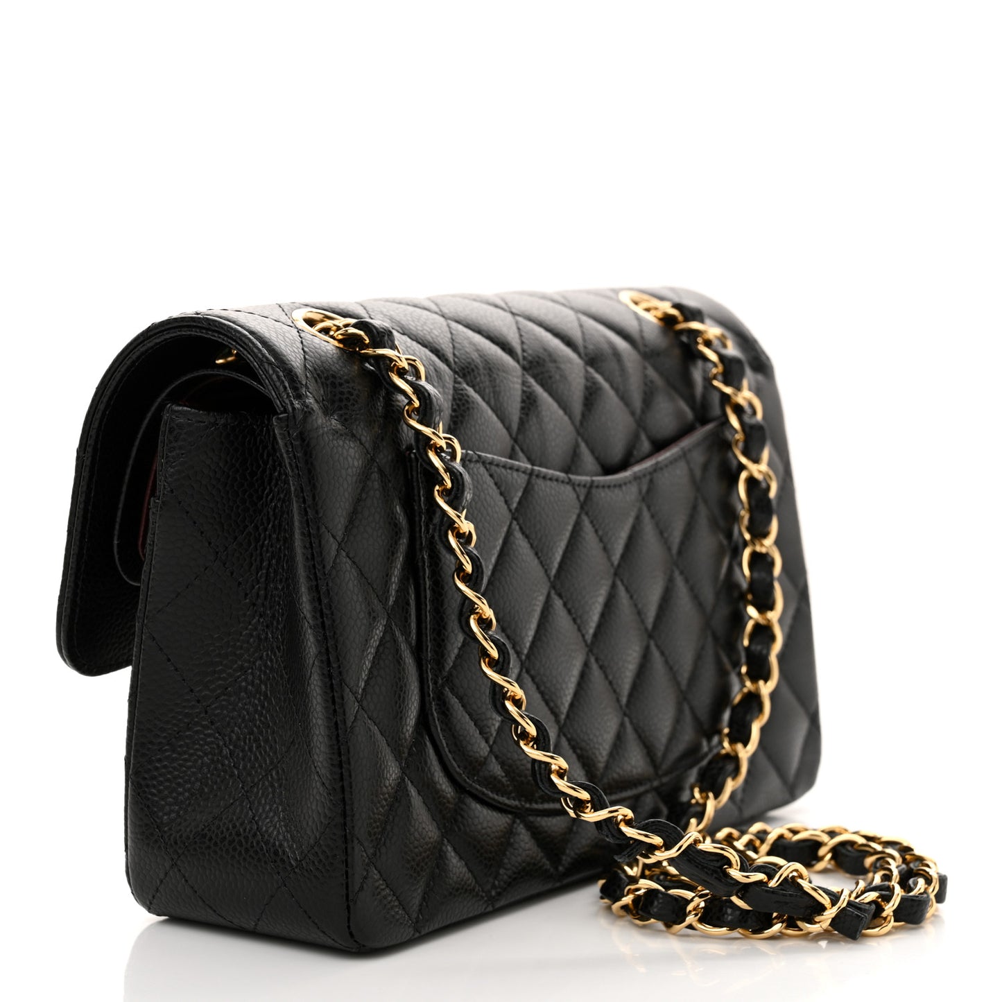 Caviar Quilted Small Double Flap Black