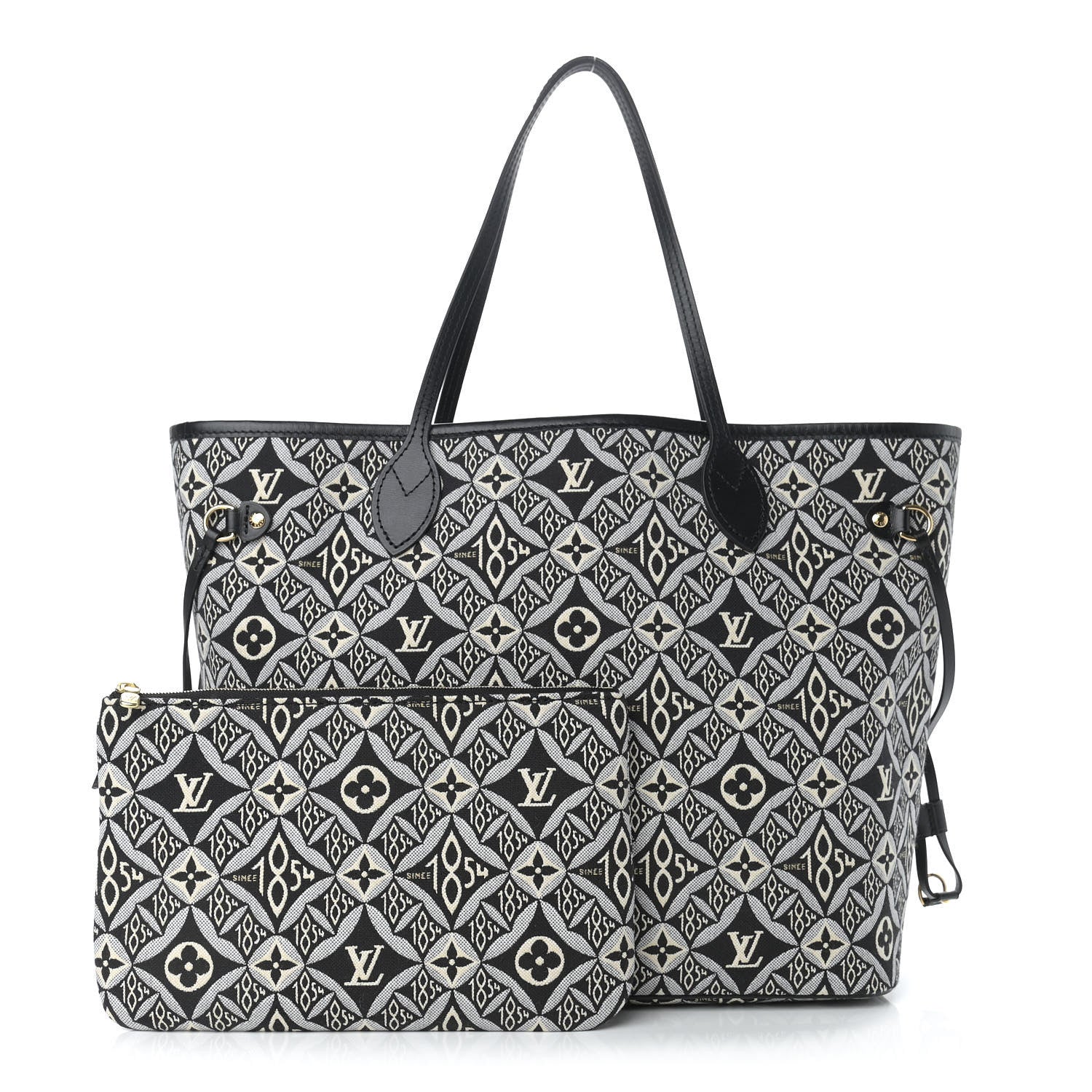 Louis Vuitton Jacquard Since 1854 Neverfull MM Grey 1 of 12