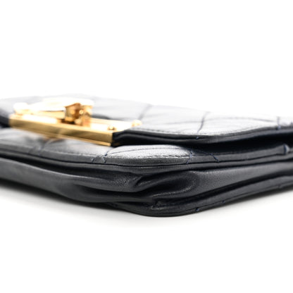 Chanel Lambskin Quilted Golden Class Wallet on Chain WOC Navy 11 of 13