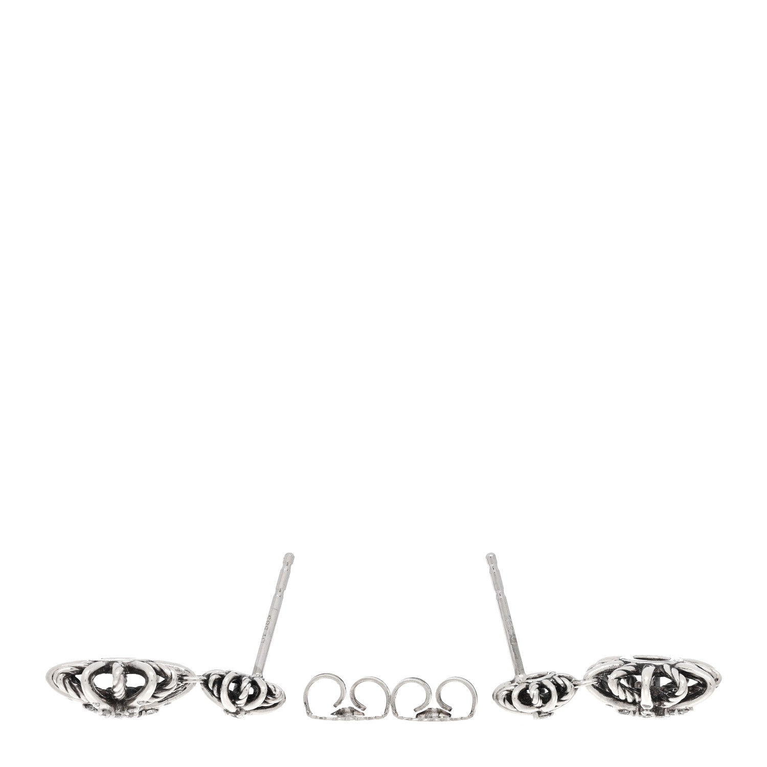 David Yurman Sterling Silver Diamond Starburst Double Drop Earrings 3 of 5