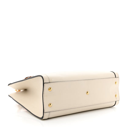Gucci Wonka Grain Calfskin Small Diana Tote Bag Mystic White Orange Fluo 4 of 22
