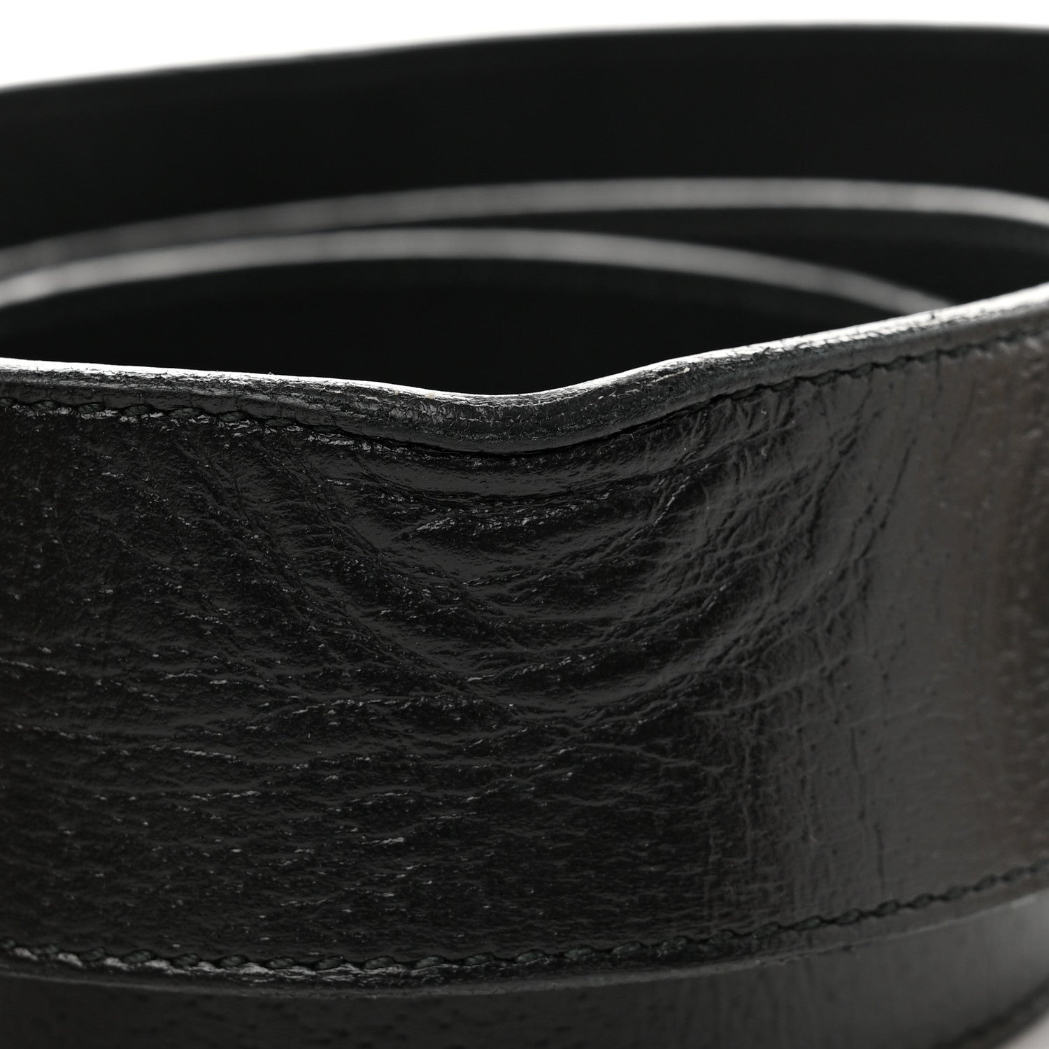 Gucci Textured Calfskin Double G 40mm Belt 80 32 Black 4 of 6
