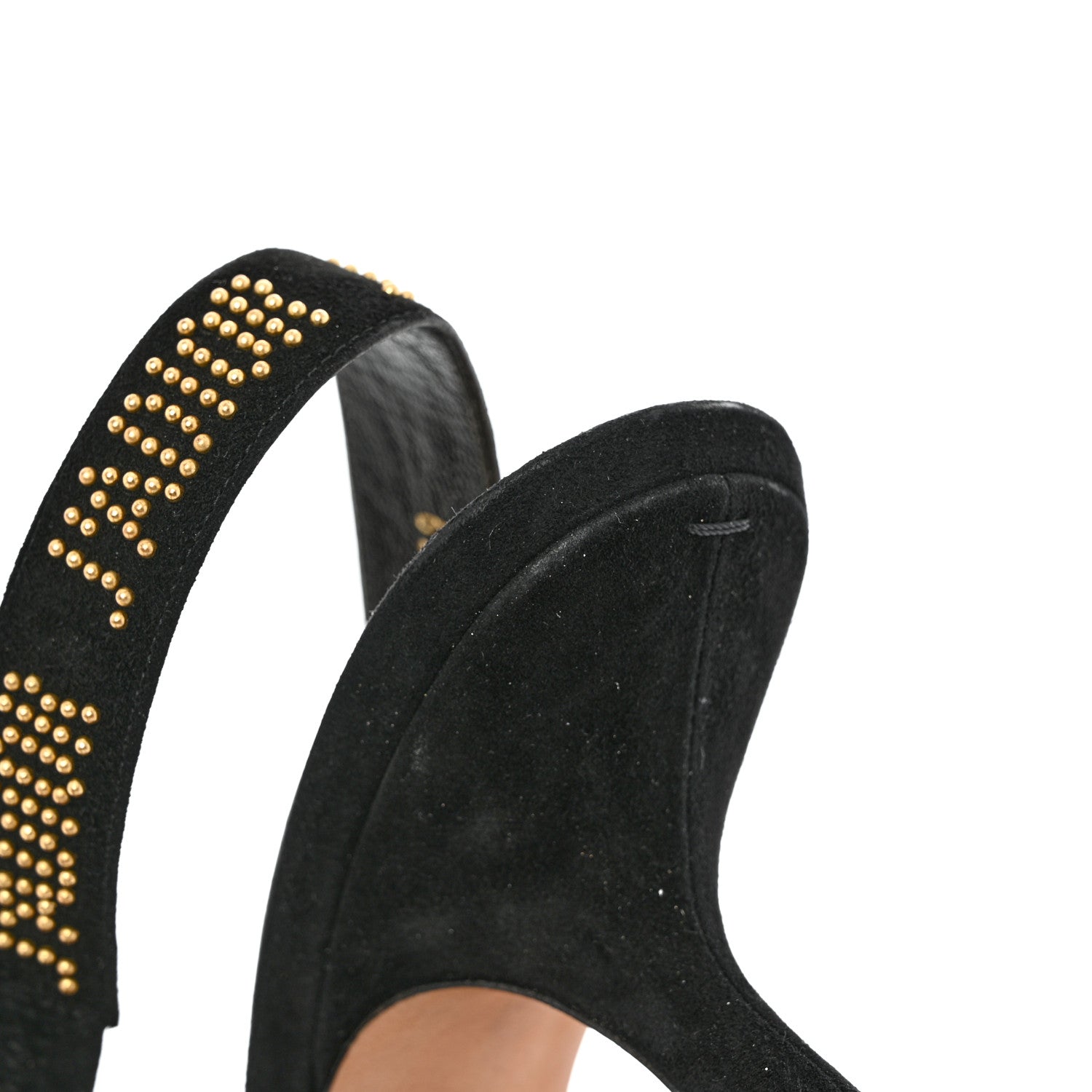 Christian Dior Mesh Plumetis Suede Dotted Studded J'Adoir Slingback 65mm Pumps 39 Black Gold 9 of 10